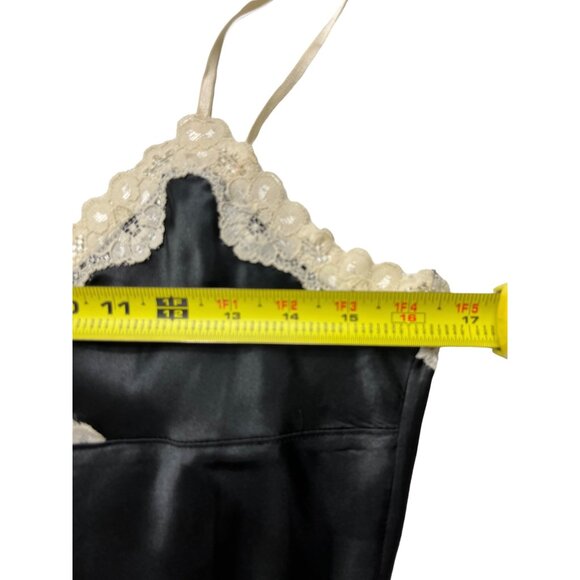 One Step Up Y2K Style Camisole Tank Top Black w/ Lace Trim Size Juniors Medium - Picture 5 of 11